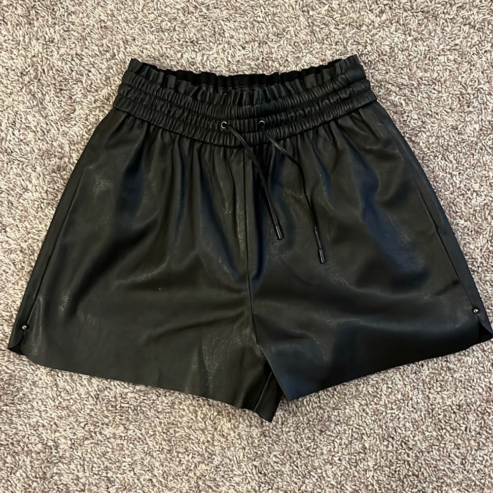 Zara faux leather shorts